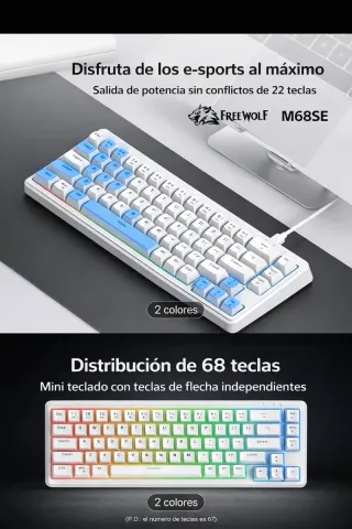 Teclado Mecánico 75% Blanco