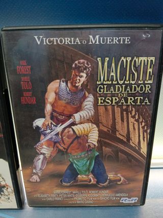 3 peliculas DVD, Peplum HERCULES CONTRA SANSOM, LA CAIDA DEL IMPERIO ROMANO, NACISTE GLADIADOR DE ESPARTA