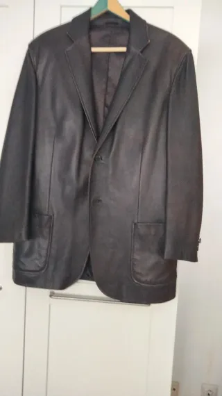 Chaqueta de ante negra