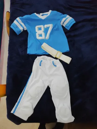 Disfraz Jugador Rugby Azul Talla 4