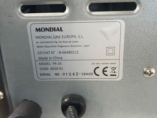 Horno Eléctrico Mondial Grand Family