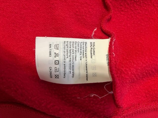 Sudadera Helly Hansen Roja Cremallera