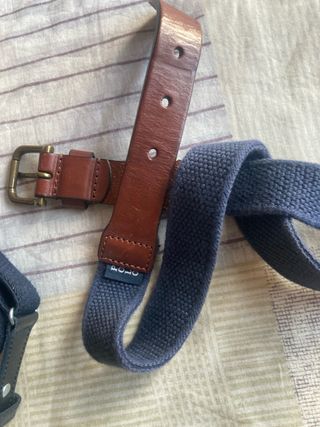 Lote 4 Cinturones Elásticos Polo Beige y Azul