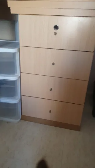 Cajonera de madera con cajones 40x42x67