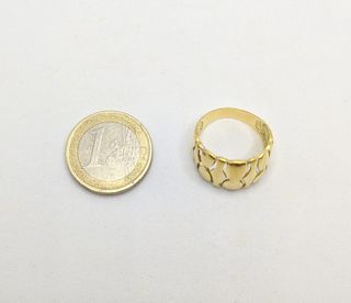 Anillo Diseño Central de oro de 18k, 4.41 g, T-18.