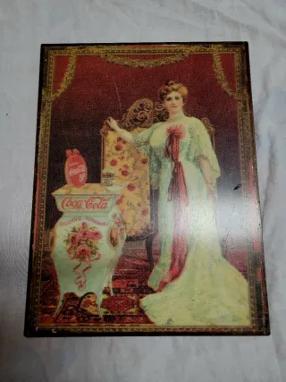 2 Tabelle Coca-Cola Vintage Metallo 35x26cm