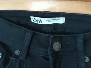 Pantalones vaqueros Zara hombre negros Talla M