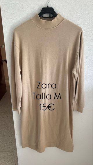 Vestido Zara Talla M Beige