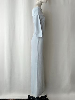 Vestido escote bardot purpurina años 90