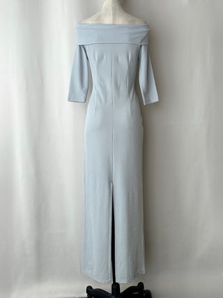 Vestido escote bardot purpurina años 90