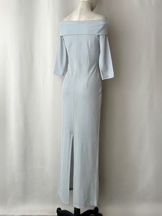 Vestido escote bardot purpurina años 90