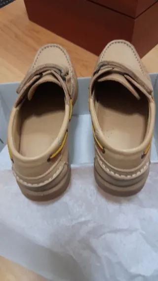 Zapatos de piel niño beige