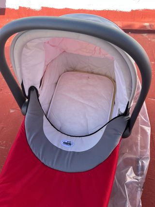 Capazo bebé Cam rojo y gris