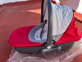 Capazo bebé Cam rojo y gris