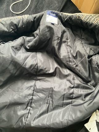 Abrigo de lana cuadros beige/multicolor