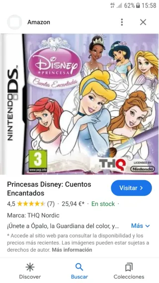 Juego Nintendo 3DS Princesas Disney: Cuentos Encan