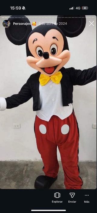 Alquiler Disfraz Mickey Mouse