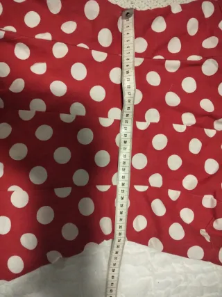 Traje de flamenca rojo lunares blancos