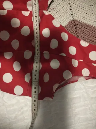 Traje de flamenca rojo lunares blancos