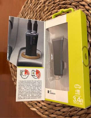 Cargador Coche Doble USB Muvit