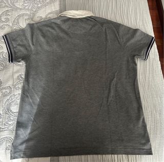 Polo gris cuello blanco Studyo Classics