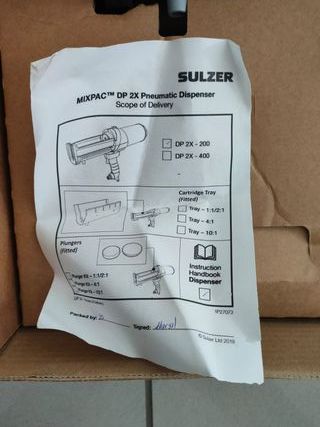 Pistola aria Sulzer Mixpac DP2X 400