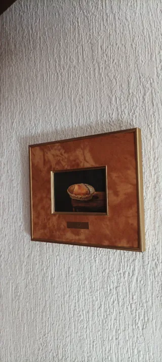 Cuadro esmalte La cesta pan de Dalí