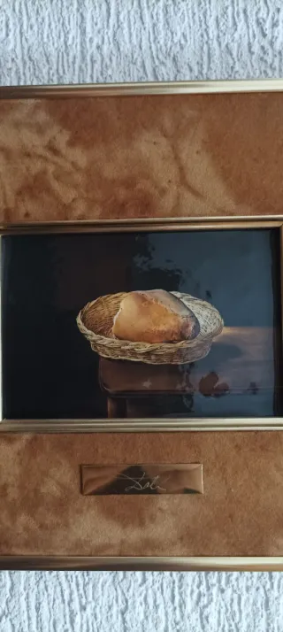 Cuadro esmalte La cesta pan de Dalí