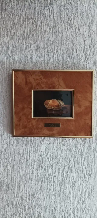 Cuadro esmalte La cesta pan de Dalí