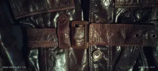 Chaqueta de cuero mujer con cuello pelo