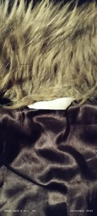 Chaqueta de cuero mujer con cuello pelo