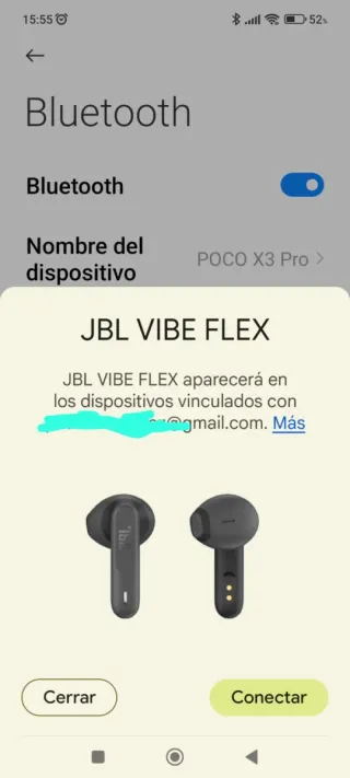 Auriculares JBL VIBE FLEX Negros