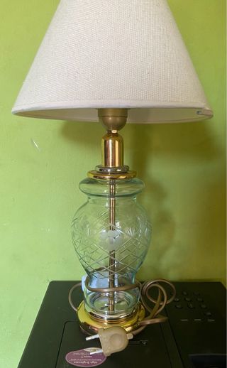 Lámparas de mesa cristal y metal
