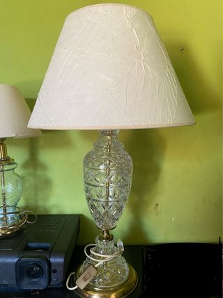 Lámparas de mesa cristal y metal