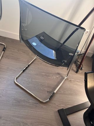 Juego de 2 sillas de cocina transparentes
