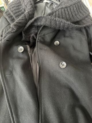 Cappotto donna nero con scialle