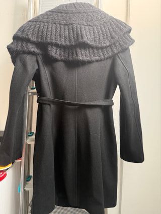 Cappotto donna nero con scialle