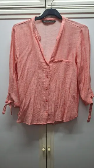 Camisa Zara Basic Rosa