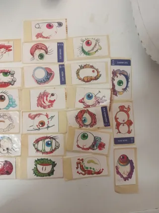 Pegatinas antiguas colección ojos ahy 22/28