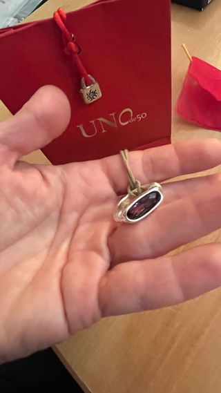 Anillo Uno de 50 Morado y Plateado Nuevo