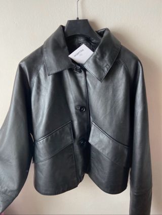 Chaqueta Piel Negra Pull&Bear