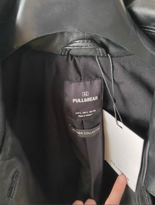 Chaqueta Piel Negra Pull&Bear