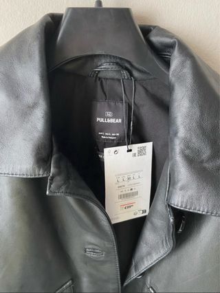 Chaqueta Piel Negra Pull&Bear