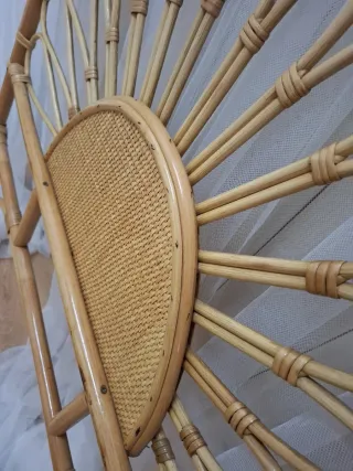 Cabecero de caña de bambú estilo sol