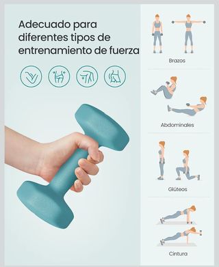 Juego 6 Mancuernas Soporte 1-3kg SONGMICS SYL612MK