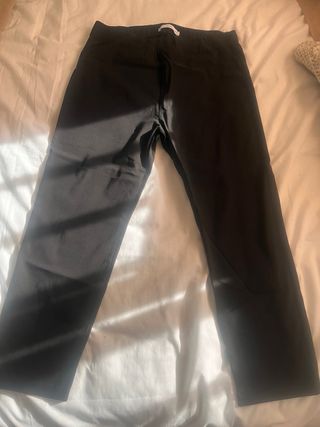 Pantalón pitillo Mango Viscosa Negro