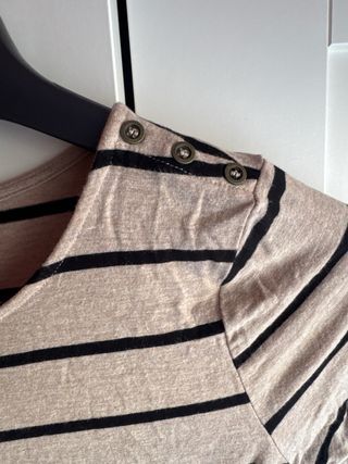 Vestido Suzy Shier Rayas Beige Talla S