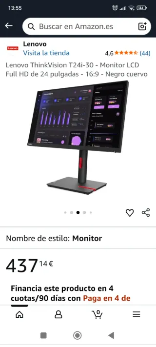 Monitor Lenovo ThinkVision T24i-30 23.8