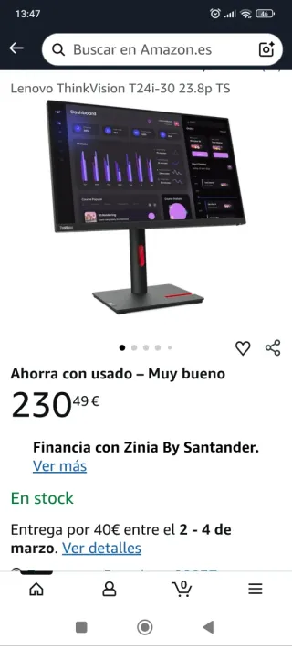 Monitor Lenovo ThinkVision T24i-30 23.8