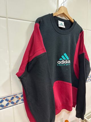 Sudadera Adidas Equipment Vintage Negra Roja